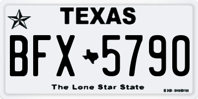 TX license plate BFX5790