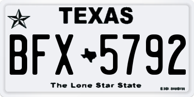 TX license plate BFX5792
