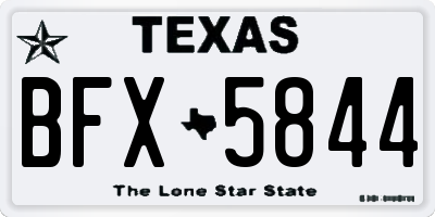 TX license plate BFX5844