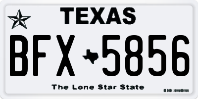TX license plate BFX5856