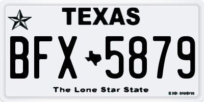TX license plate BFX5879