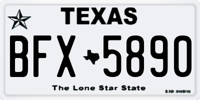 TX license plate BFX5890