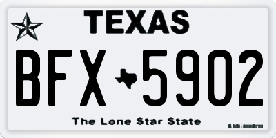 TX license plate BFX5902