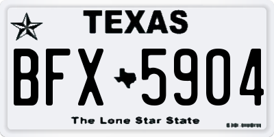 TX license plate BFX5904