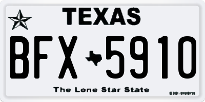 TX license plate BFX5910
