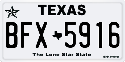 TX license plate BFX5916