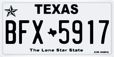 TX license plate BFX5917