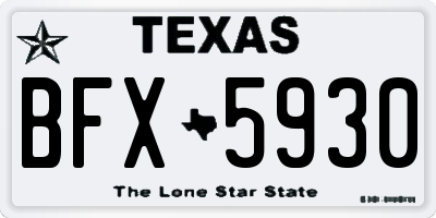TX license plate BFX5930