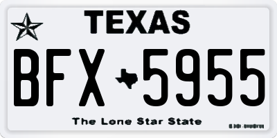 TX license plate BFX5955