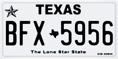 TX license plate BFX5956