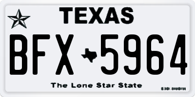 TX license plate BFX5964