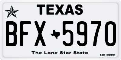 TX license plate BFX5970