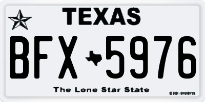 TX license plate BFX5976