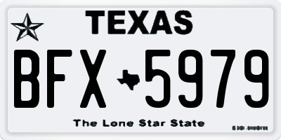 TX license plate BFX5979