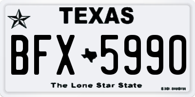 TX license plate BFX5990