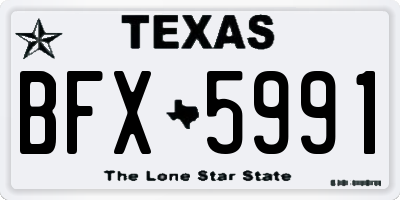 TX license plate BFX5991