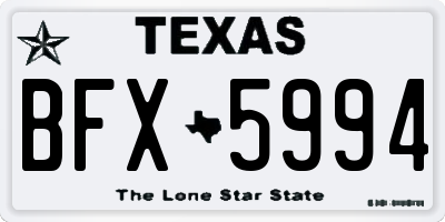 TX license plate BFX5994