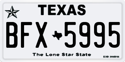 TX license plate BFX5995