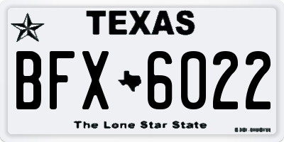 TX license plate BFX6022