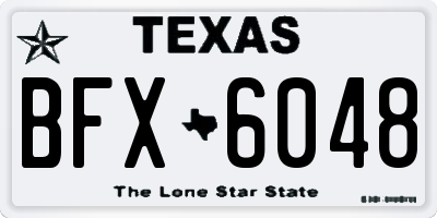 TX license plate BFX6048