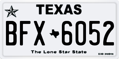 TX license plate BFX6052