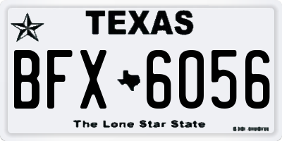 TX license plate BFX6056