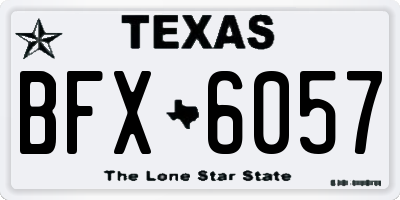 TX license plate BFX6057