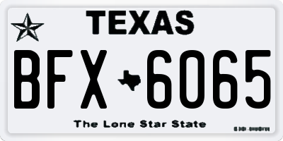 TX license plate BFX6065