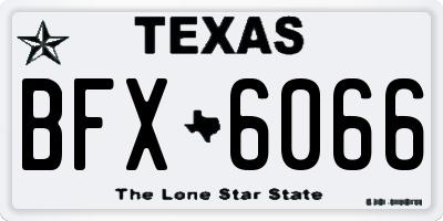 TX license plate BFX6066