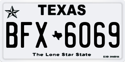 TX license plate BFX6069