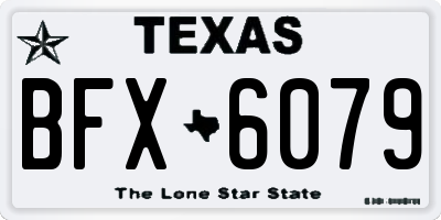 TX license plate BFX6079