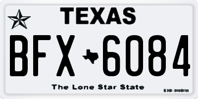 TX license plate BFX6084