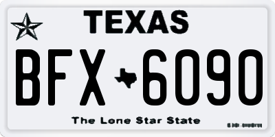 TX license plate BFX6090
