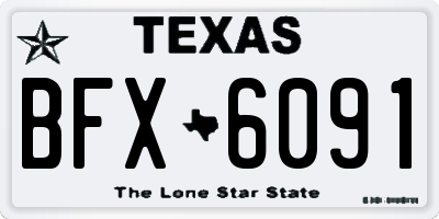 TX license plate BFX6091