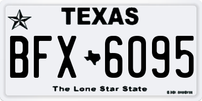 TX license plate BFX6095
