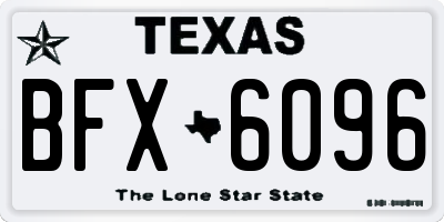 TX license plate BFX6096