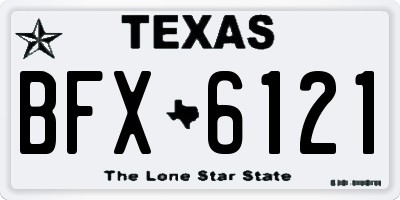 TX license plate BFX6121