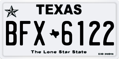 TX license plate BFX6122