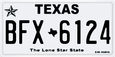 TX license plate BFX6124