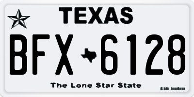 TX license plate BFX6128