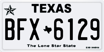 TX license plate BFX6129