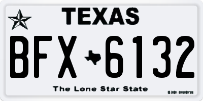 TX license plate BFX6132