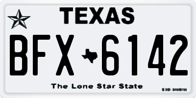 TX license plate BFX6142