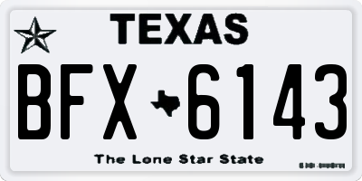 TX license plate BFX6143