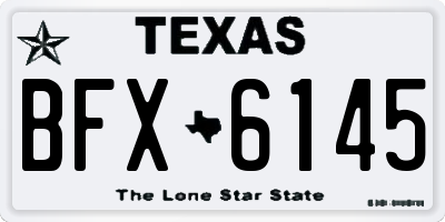 TX license plate BFX6145
