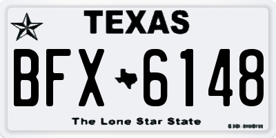 TX license plate BFX6148