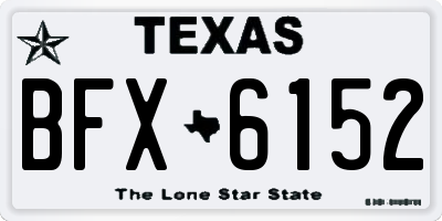 TX license plate BFX6152