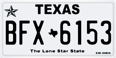 TX license plate BFX6153