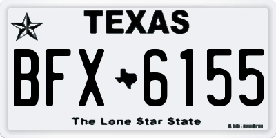 TX license plate BFX6155