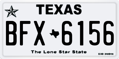 TX license plate BFX6156